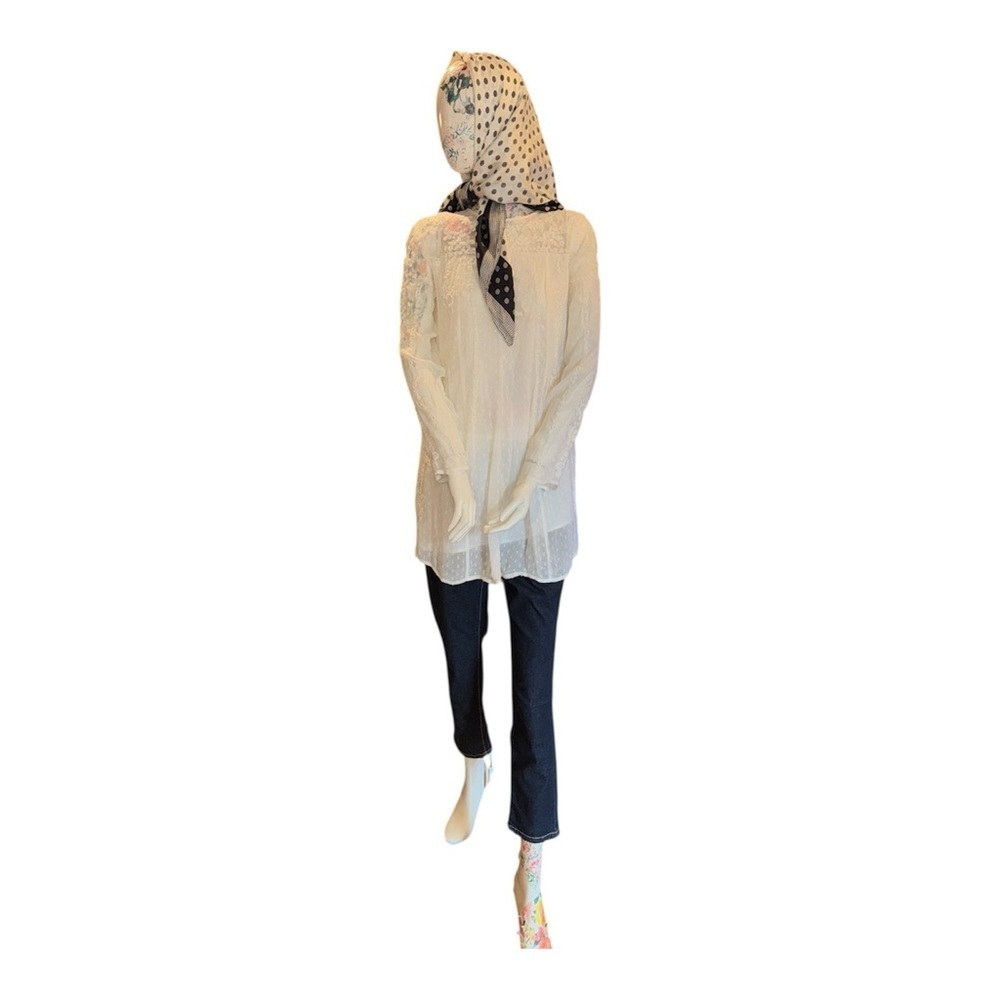 Zara White Tunic Top